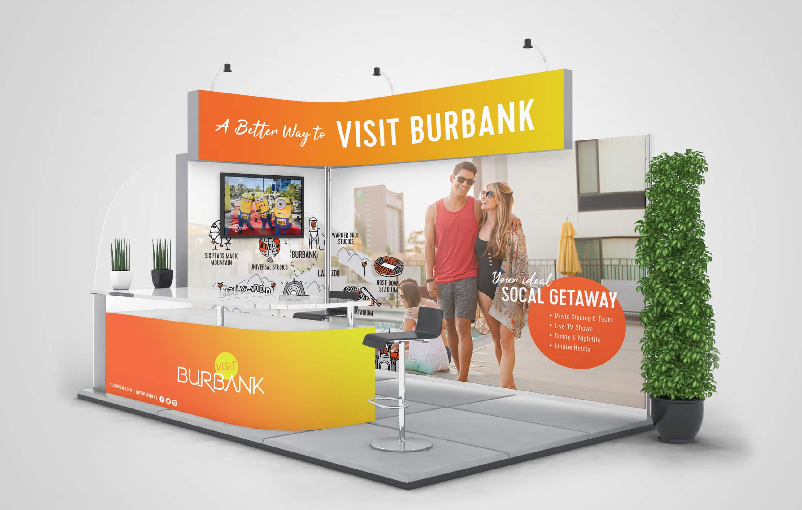 Visit Burbank Tradeshow stand 