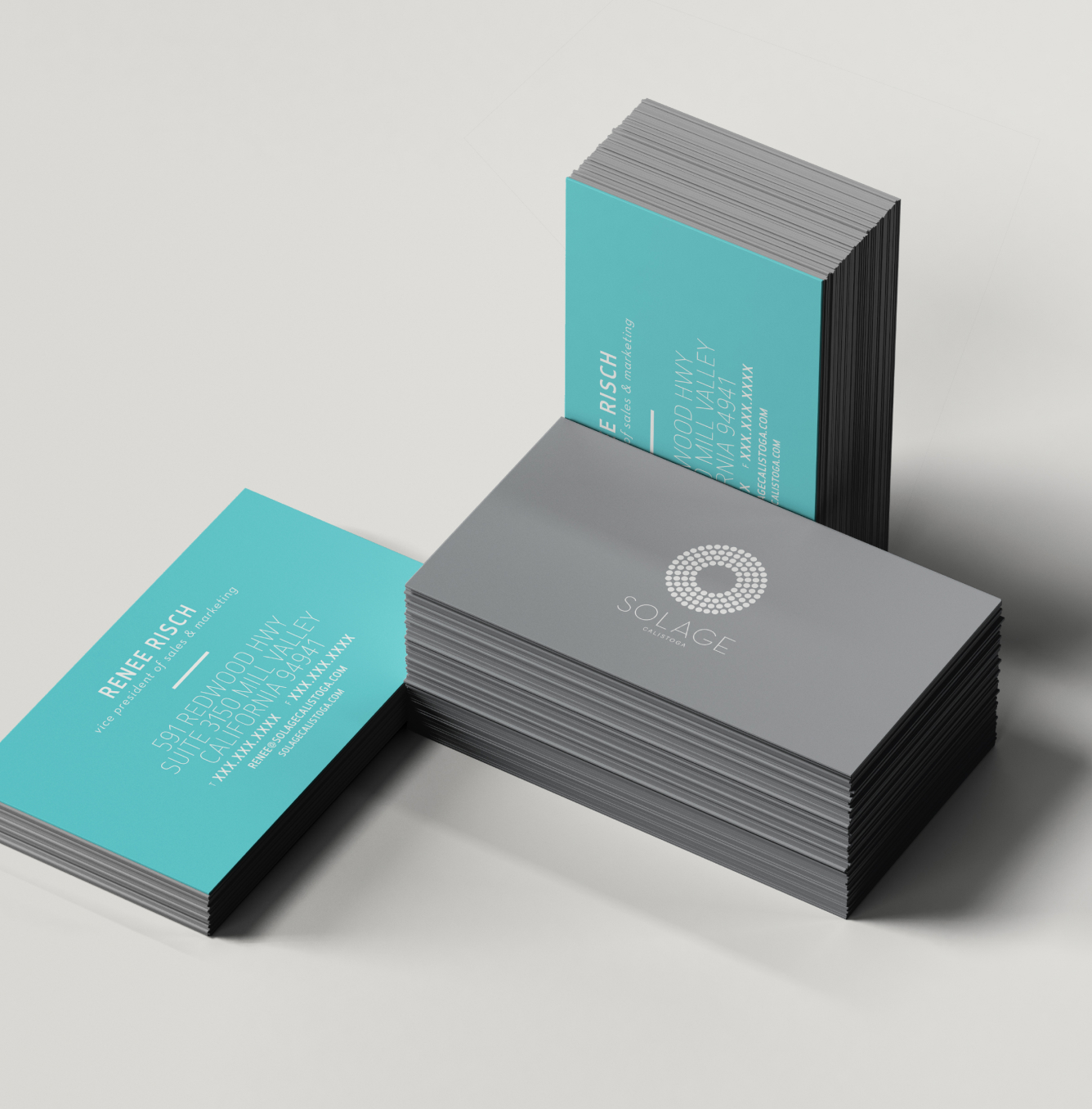 Solage branded business card